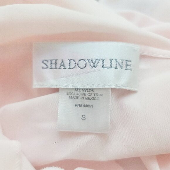 Shadowline Vintage Nylon Peignoir Pink Long Lace Sleevless Night Gown Robe Set S - Picture 14 of 16